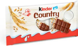 Kinder Country: czekolada z mlekiem i zbożami. Sprawdź, ile ma kinder country kcal, by cieszyć się smakiem bez wyrzutów sumienia.