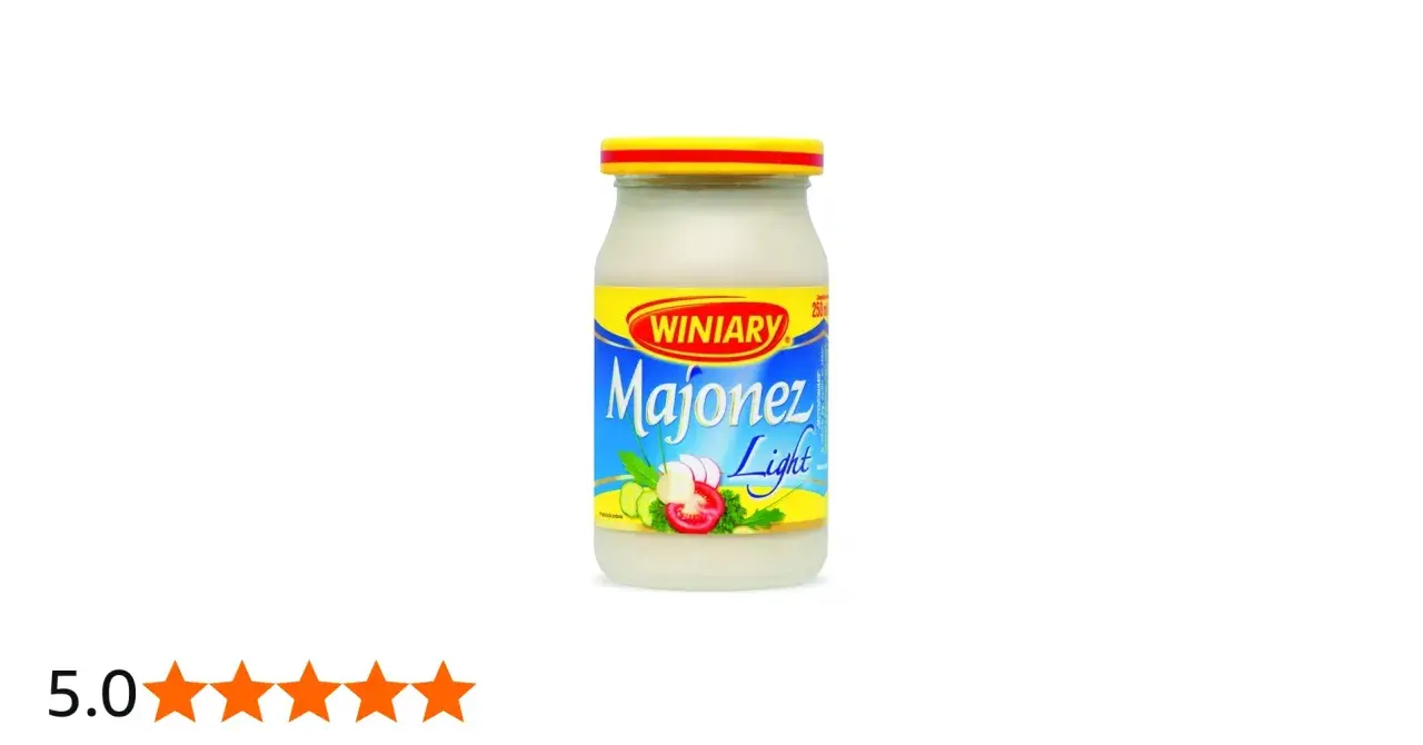 Słoik majonezu lekkiego Winiary. Idealny do sałatek, gdy liczymy majonez lekki Winiary kcal.